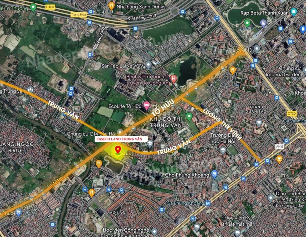 Vị trí Chung cư Taseco Trung Văn