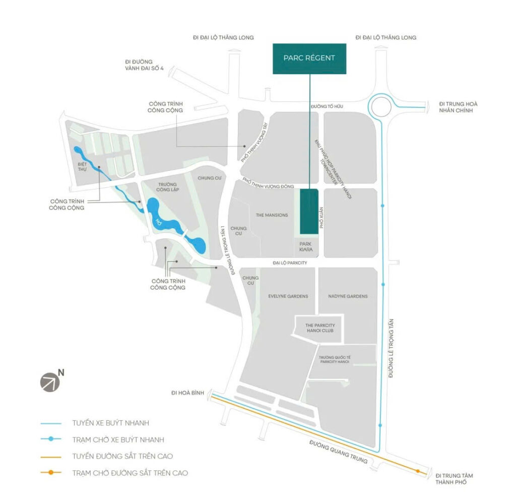 Vị trí Chung cư Parc Regent Hà Đông